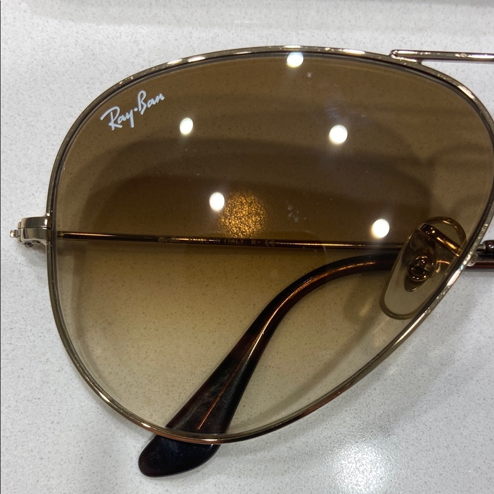 Ray-Ban Brown Aviator Sunglasses - Picture 2 of 5